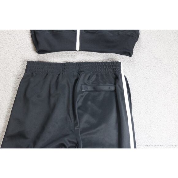 Vintage Nike Mens Tracksuit Large Black White Swoosh Warmup Suit  Gray Tag - Picture 6 of 13